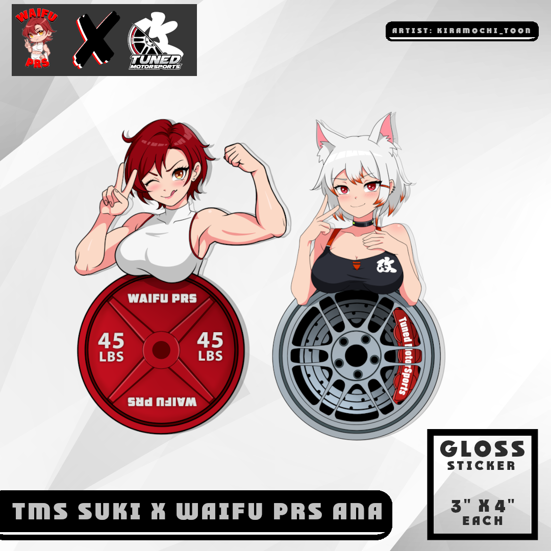 Waifu PRs X Tuned Motorsports Sticker Bundle