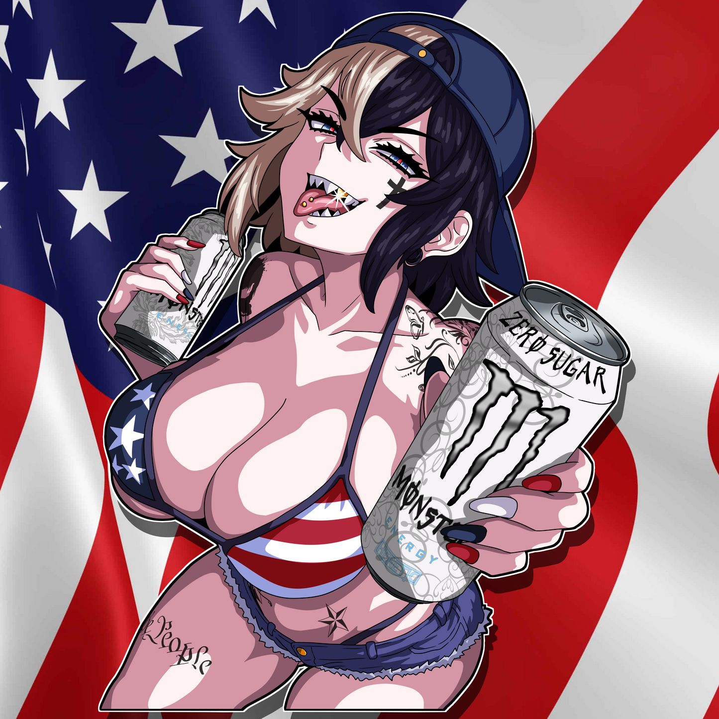 White Monster Commie Crusher